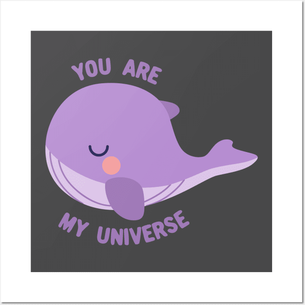 BTS tinytan whale you are my universe Wall Art by Oricca